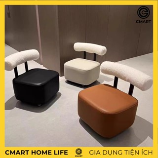  CMART.Gia dụng Ghế Đẩu Nhỏ Ghế Sofa Gỗ Nguyên Khối Ghế Retro Phong Cách Sang Trọng 360 Xoay Ghế Đẩu Thấp CMGL15 