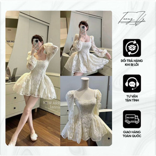    BIGSIZE S => 3XL - KÈM QUẦN   Đầm thiết kế ren “ TAY DÀI “ dáng công chúa xoè by Carrot Clothing VHT29 