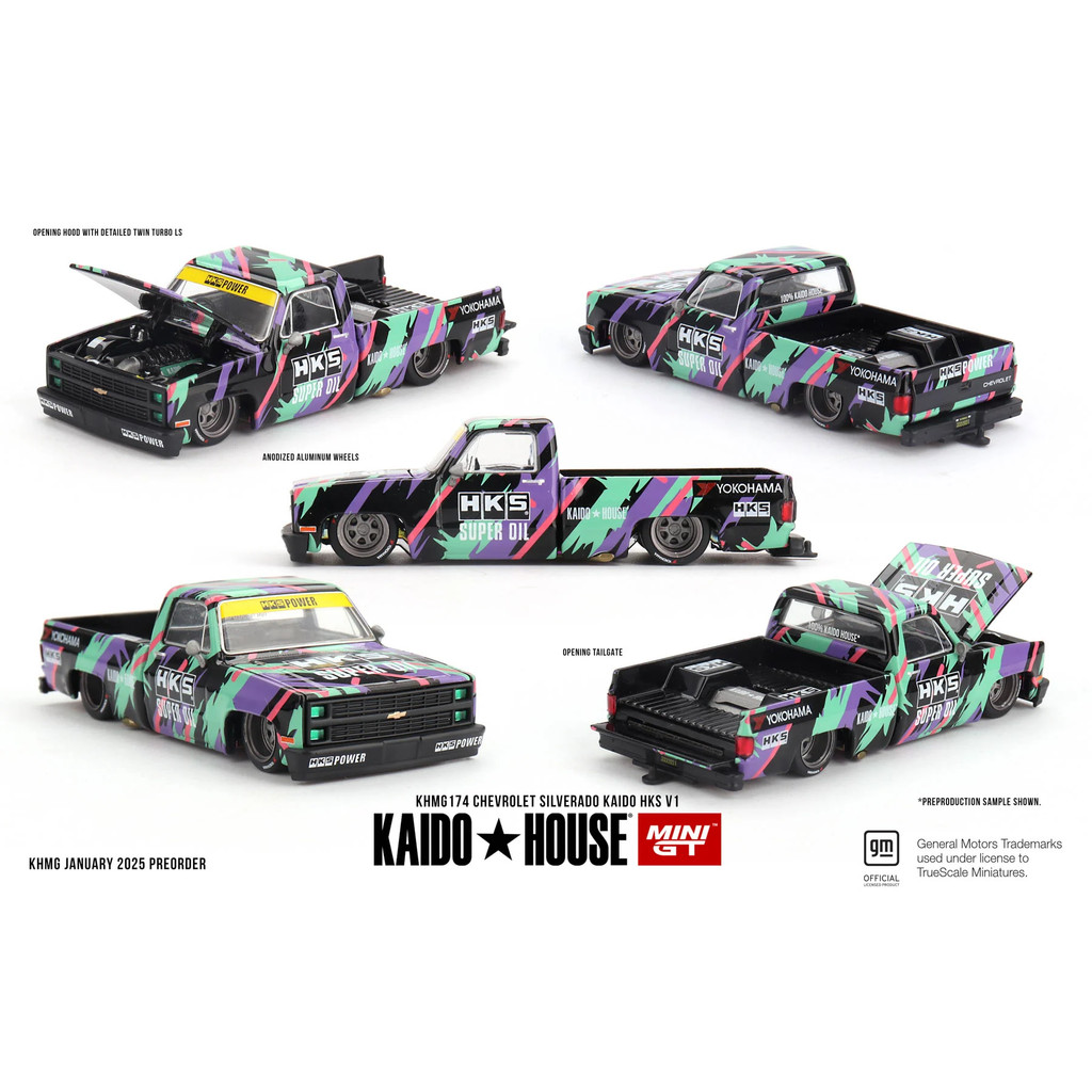 MÔ HÌNH XE Kaido House KHMG174 Chevrolet Silverado KAIDO HKS V1