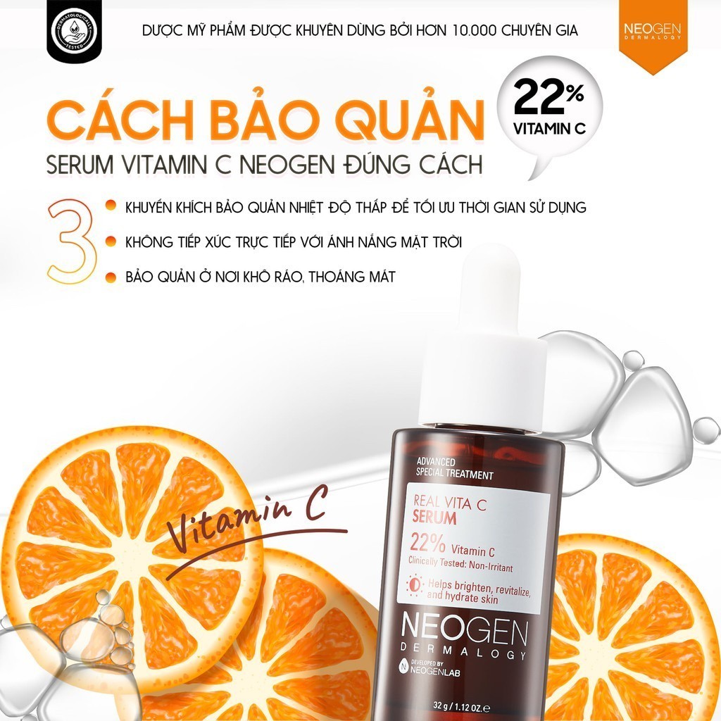 Ảnh 3 của Serum  Neogen Dermalogy Real Vita C mờ thâm dưỡng trắng dành cho tất cả loại da