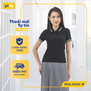   Áo thun polo nữ cộc tay YODY vải Airycool siêu mát thấm hút hiệu quả nhanh khô APN7279