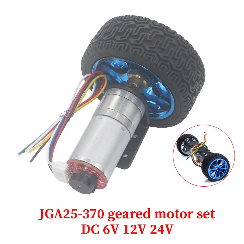 JGA25-370 DC 6V 12V 24V mã hóa động cơ hộp số đo tốc độ đĩa mã công suất cao mô-men xoắn lớn cân bằn