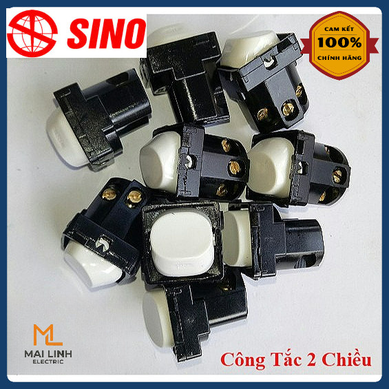 (Chính Hãng Sino) Công tắc điện 1 chiều Sino - Công tắc hạt bắp gắn vừa mặt lỗ tròn MPE
