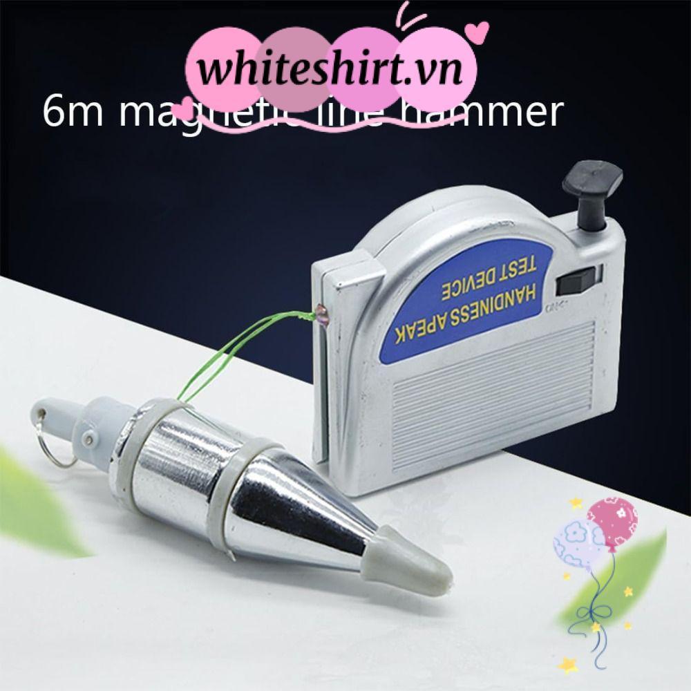 ÁO THUN TRẮNG Plumb Bobs Tool, Linh hoạt Tự động thu vào Plumb Bob, Dòng búa từ tính bạc di động Plu