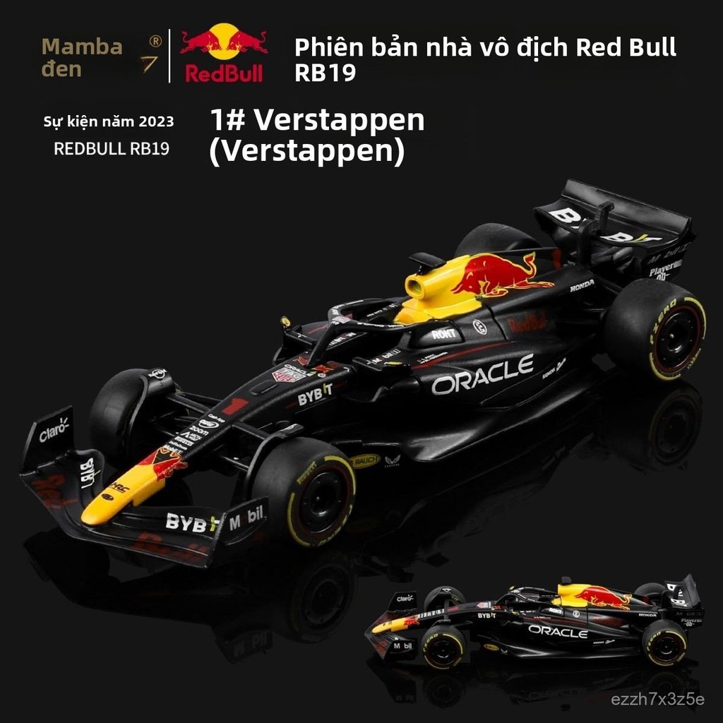 Mô hình xe đua Red Bull F1 RB19 vô địch 2023 Bburago 1/43 xe công thức 1 bằng hợp kim bộ sưu tập chí
