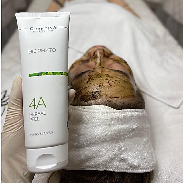 Tẩy da chết sạch sâu peel da loại bỏ mụn cám đầu đen Christina herbal peel 4A mask