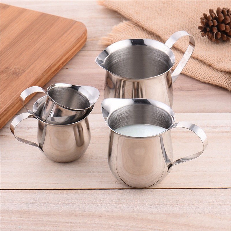 [DOLLDOLL-VN]Milk Cup Jug 4 Size Milk Stainless Steel Cup Eco-friendly Foam Frothing