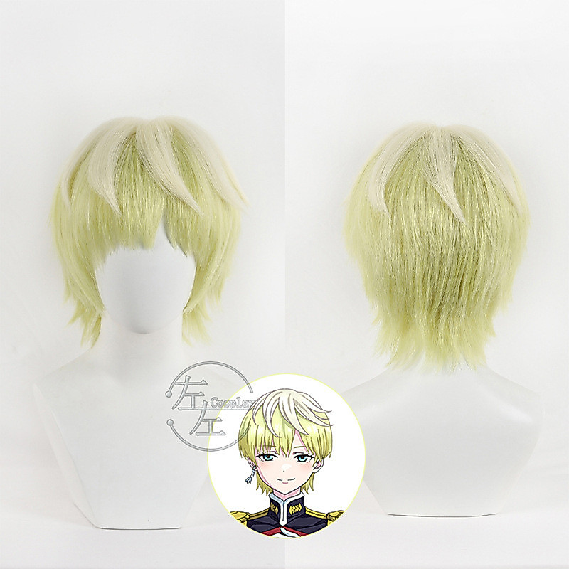 Izumo Tenka Cosplay Tóc Giả Anime Mato Seihei Không Nô Lệ Ngắn Xanh Chịu Nhiệt Tổng Hợp Tóc