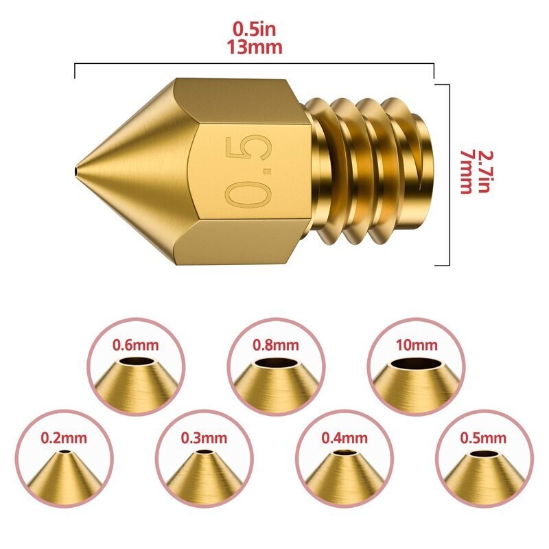 Đầu In 3D MK8 1.75mm - Đầu Phun MK8 1.75mm Cho Máy In 3D  /HTB