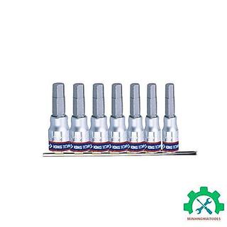 Bộ tuýp lục giác 1/4" 7 chi tiết Kingtony 2127PR H3-H10