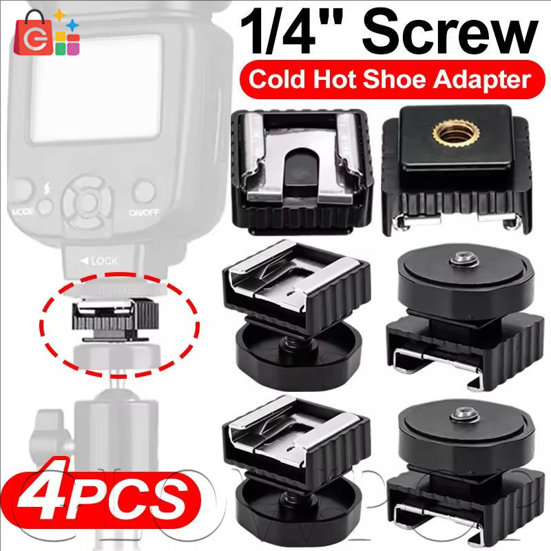 [Vận chuyển nhanh] 1 / 2 / 4 CÁI - Flash Hot Shoe Adapter Tiêu chuẩn 1 / 4 "" Vít Thread Hotshoe Mou