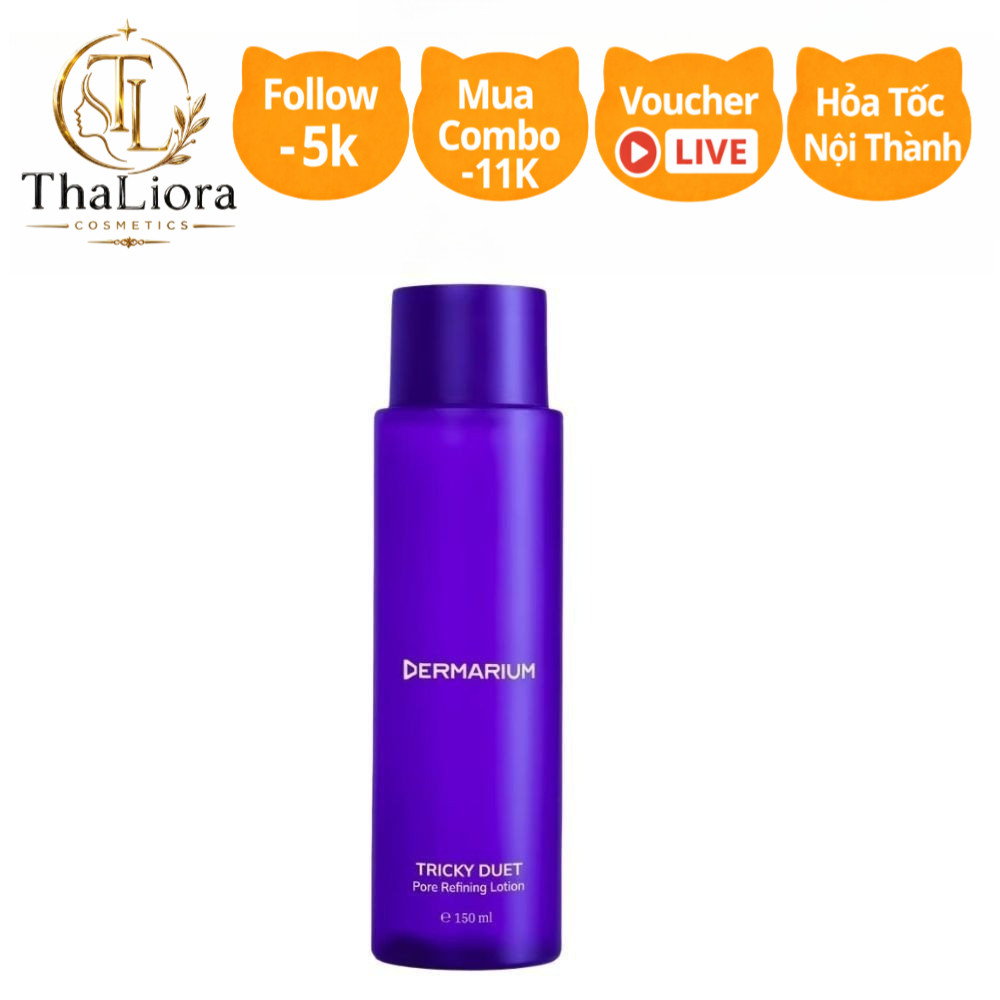 Tẩy da chết Dermarium Tricky Duet - 2% Salicylic Acid (BHA) giảm mụn, dưỡng da mịn màng 55ml, 150ml