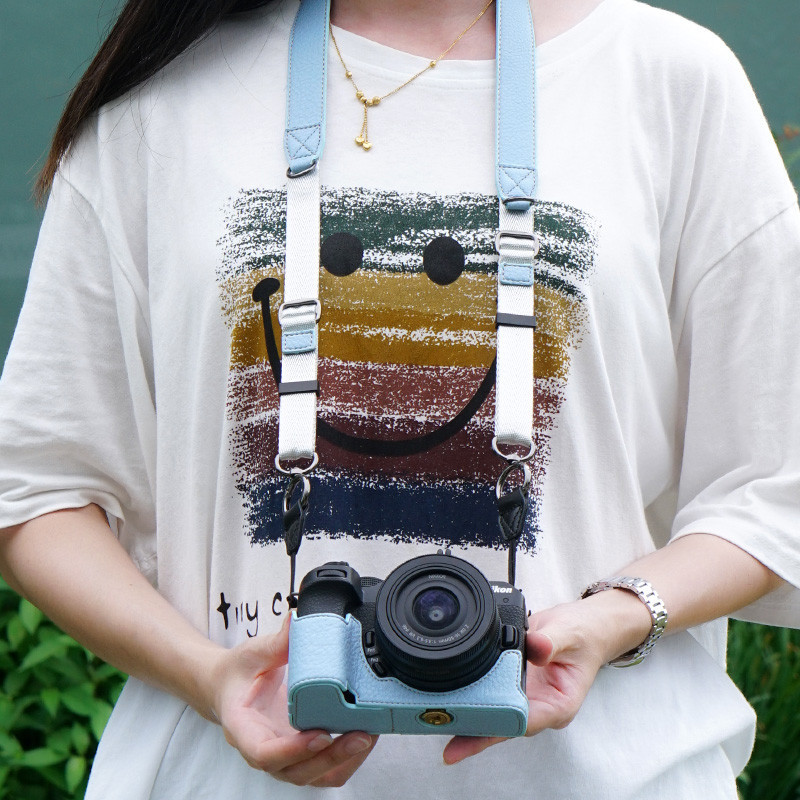 Thích hợp cho túi đựng máy ảnh nikon z30 Vỏ bảo vệ Vỏ da đế nikon Z50 Z30 Vỏ bảo vệ da PU cổ điển