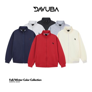 [DAVUBA] [DEAL mở bán] Áo Khoác Sweater Zip Logo Kim Loại Chất Nỉ 2 Da Nam Nữ Cổ Cao SM155