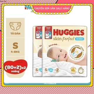  Combo 2 Tã dán sơ sinh Huggies Skin Perfect NB40 NB70 S54 S80 
