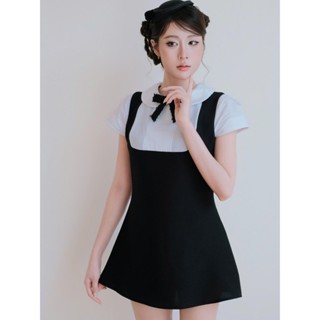 Đầm chiết eo tiểu thư phối nơ Ribbon dress thiết kế AGUJA