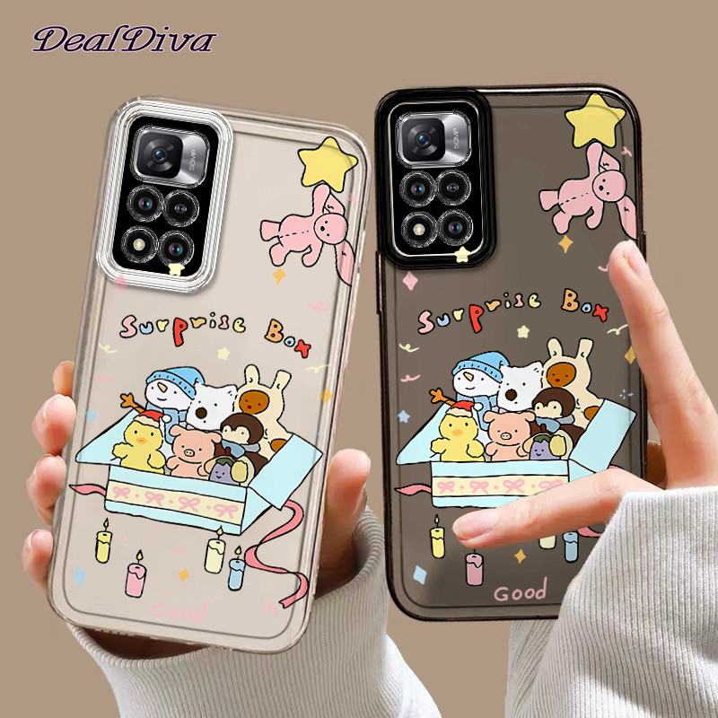 Ốp Điện Thoại Jallycat Hộp Quà Tặng Động Vật Nhỏ Thích Hợp Cho Redmi Note 10 12 13C 13 9C 10A 9C 9 9