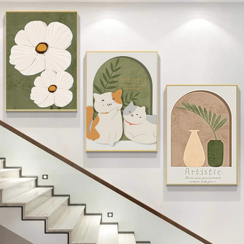 Bộ 3 Tranh Trừu Tượng Canvas Cao Cấp, Trang Trí Phòng Khách, Phòng Ngủ, Phòng Bé, Homestay