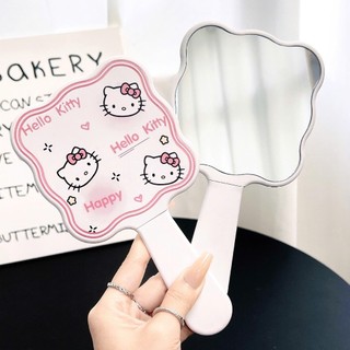  Gương Cầm Tay Kèm Lược Hello Kitty Cho Nữ Gương Vuông Trang Điểm Kèm Lược In Hình Mèo Dễ Thương 