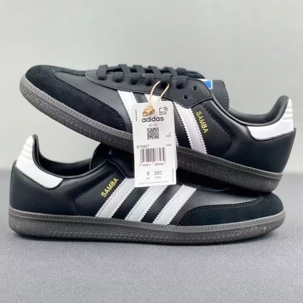 2024 Nổ Chính Hãng Samba OG Đen / Trắng Giày B75807 36-45