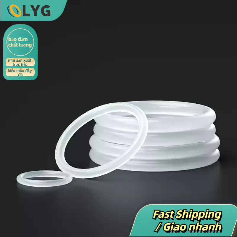 Hàng Có Sẵn Vòng Đệm Silicon Trắng CS2.4mm OD6-180mm Cấp Thực Phẩm / White Food Grade Silicone O-Rin