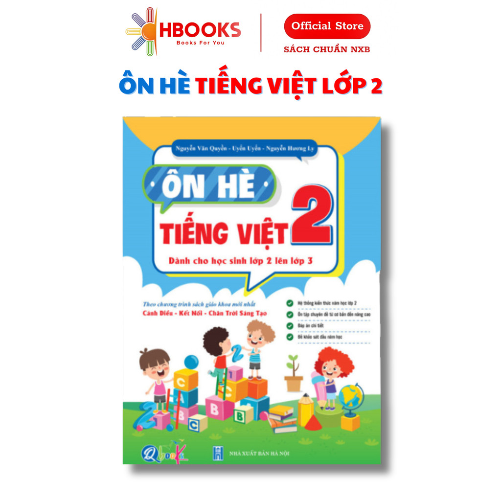 Sách - Ôn Hè Tiếng Việt Lớp 2 - Dành cho học sinh lớp 2 lên 3 (1 cuốn) - Qbooks