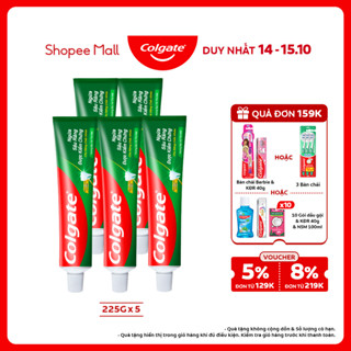 Bộ 5 Kem đánh răng Colgate ngừa sâu răng răng chắc khỏe 225g/tuýp