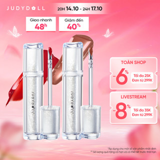 JUDYDOLL Combo 2 Son bóng Lâu trôi Không dính cốc Dưỡng ẩm "Ice-iron" Watery Lip Gloss