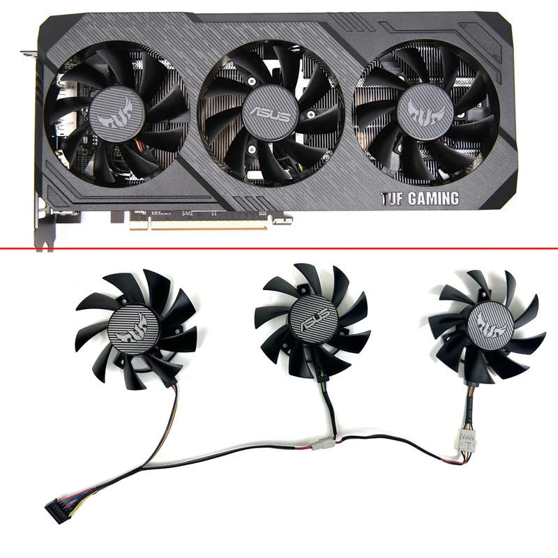 Ii75MM T128015Quạt làm mát đồ họa BU PLA08015S12HH TUF Gaming X3 RX5600 RX5700XT cho ASUS TUF Gaming
