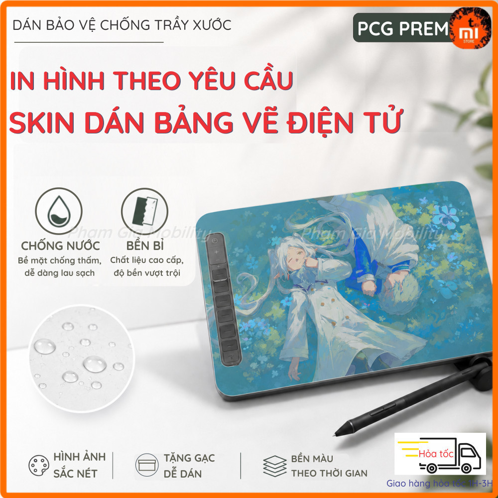 Dán Skin, decal in hình dành cho các dòng bảng vẽ điện tử Wacom/ X-Pen Xpen/ Huion/ Gaomon/ Veikk/ U
