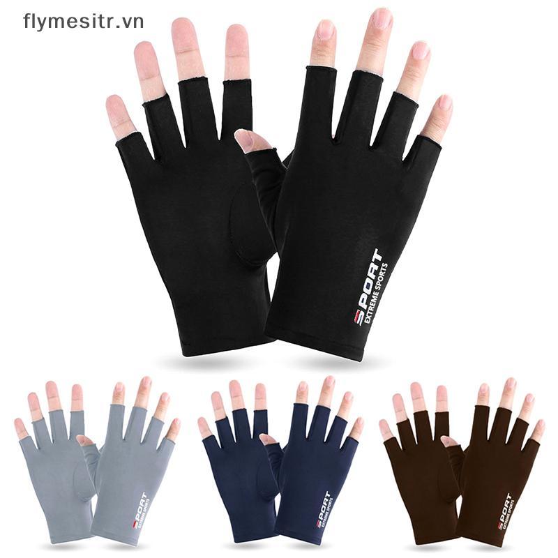 FF Chống Tia UV Nam Nữ Găng Tay Câu Cá Chống Trượt Xuân Hè Băng Thoáng Khí Đi Xe Đạp Găng Tay Thể Th