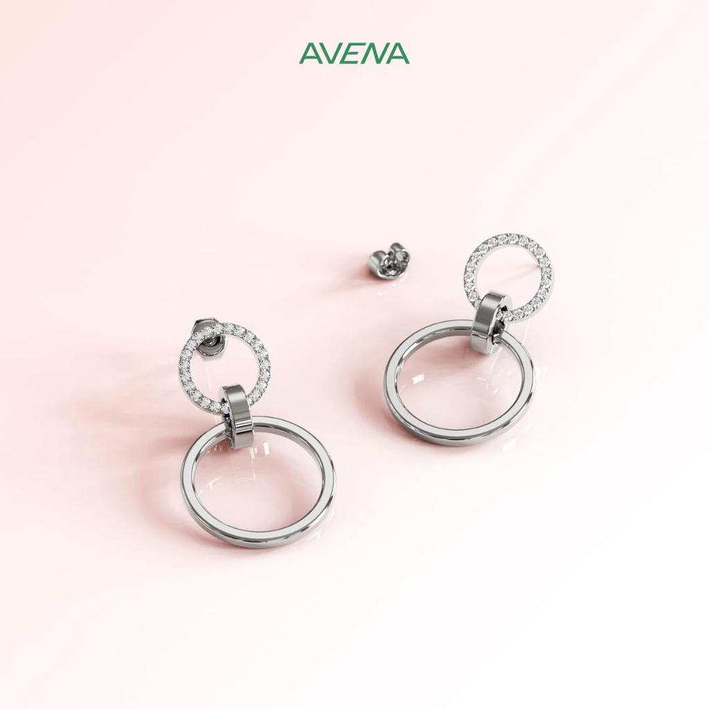 Bông tai AVENA Halo & Spark l Bộ sưu tập Luna Avenue | Pha lê treo từ Áo mạ vàng 18K