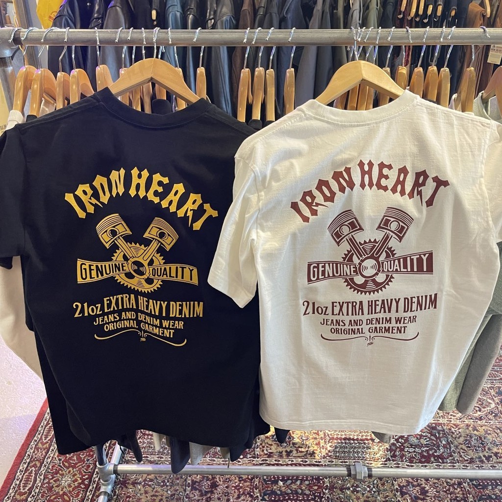 Nam Nữ Cùng Phong Cách Hàng Sẵn Có IRON HEART IRON HEART IHT-2403 7.5oz Áo Thun Ngắn Tay In Hình Cot