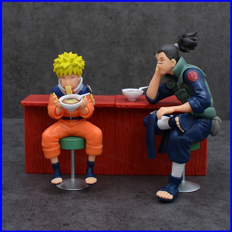 NARUTO Uzumaki Naruto Umino Iruka Ichiraku Ramen Cảnh Nhân Vật Hành Động Anime Bộ Sưu Tập Trang Trí