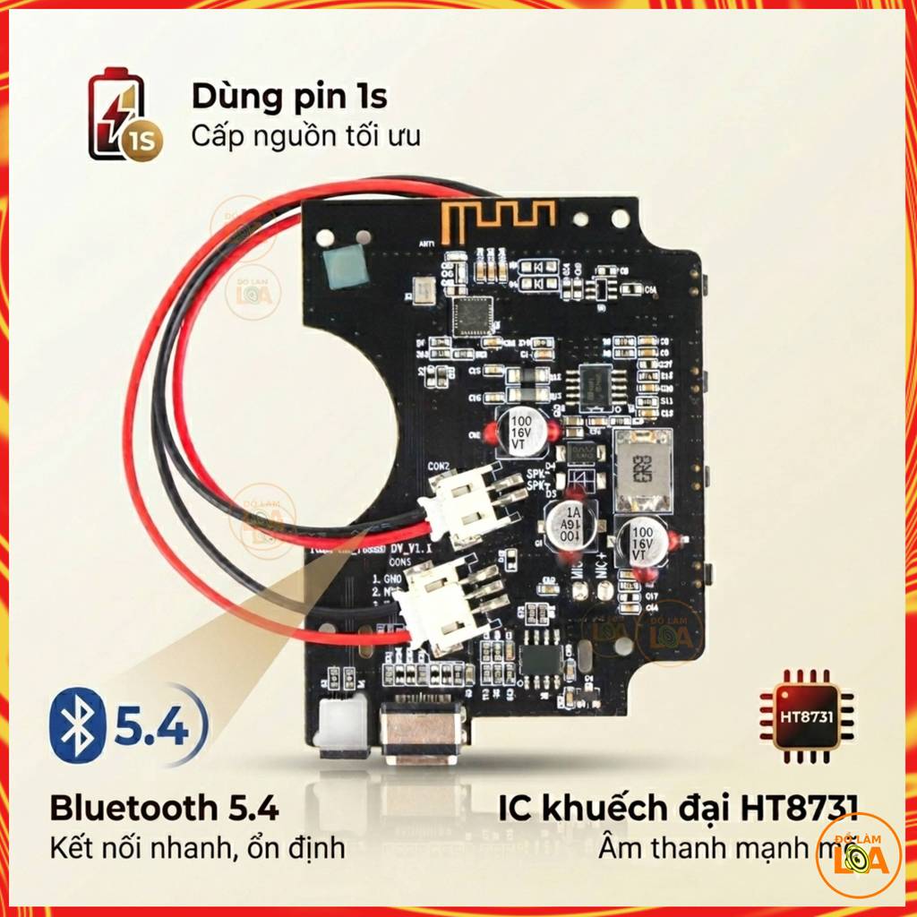 Mạch Khuếch Đại Bluetooth 8W, Bluetooth 5.4, EQ, TWS, Multipoint