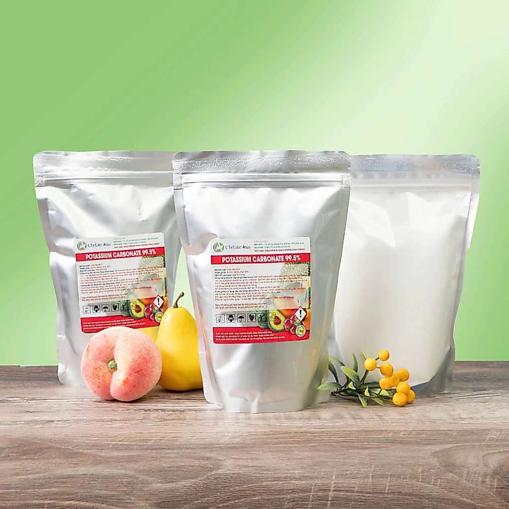 Phân bón Kali Cacbonat (K2CO3 - Kali hữu cơ) K2O = 68% (gói 1kg)