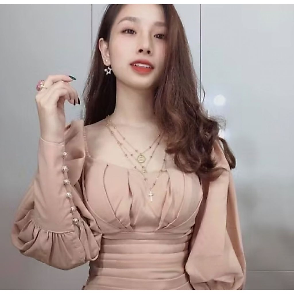 Áo tay phồng cúp ngực