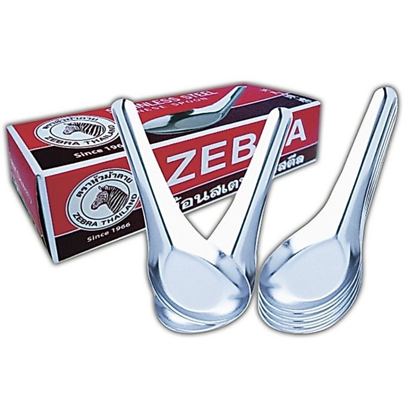 Thìa Ngắn Thương Hiệu Zebra (12 Ô Tô) Dày Cấp