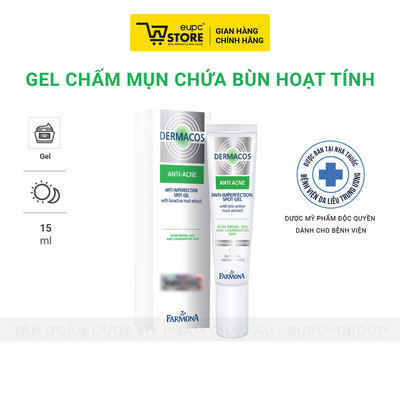 Gel Chấm Mụn Farmona Dermacos Anti-Acne 15ml Giúp Giảm Viêm, Khô Mụn Nhanh