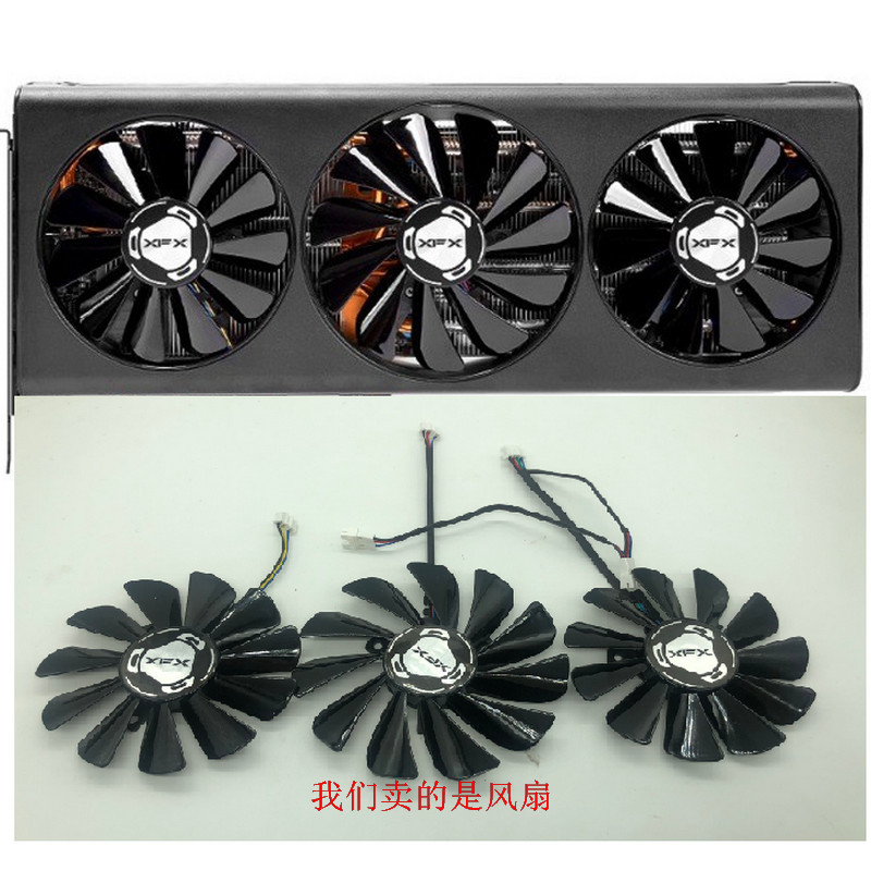 X XFX RX5700 / RX5700XT Phiên bản Sói Tuyết Card Đồ Họa Quạt Ba Quạt