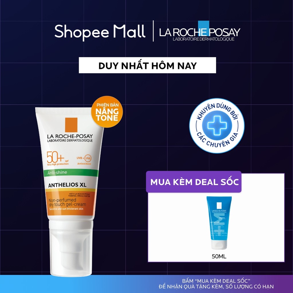 [PHIÊN BẢN NÂNG TONE] Kem chống nắng nâng tone cho da dầu La Roche-Posay Anthelios XL SPF50+ PA++++ 50ml