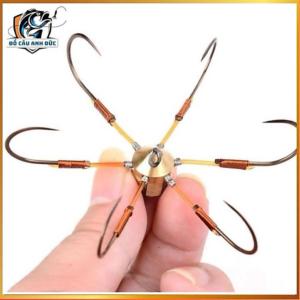 Lưỡi câu lục 2 trục đồng và trục thép số 8-10-12-14