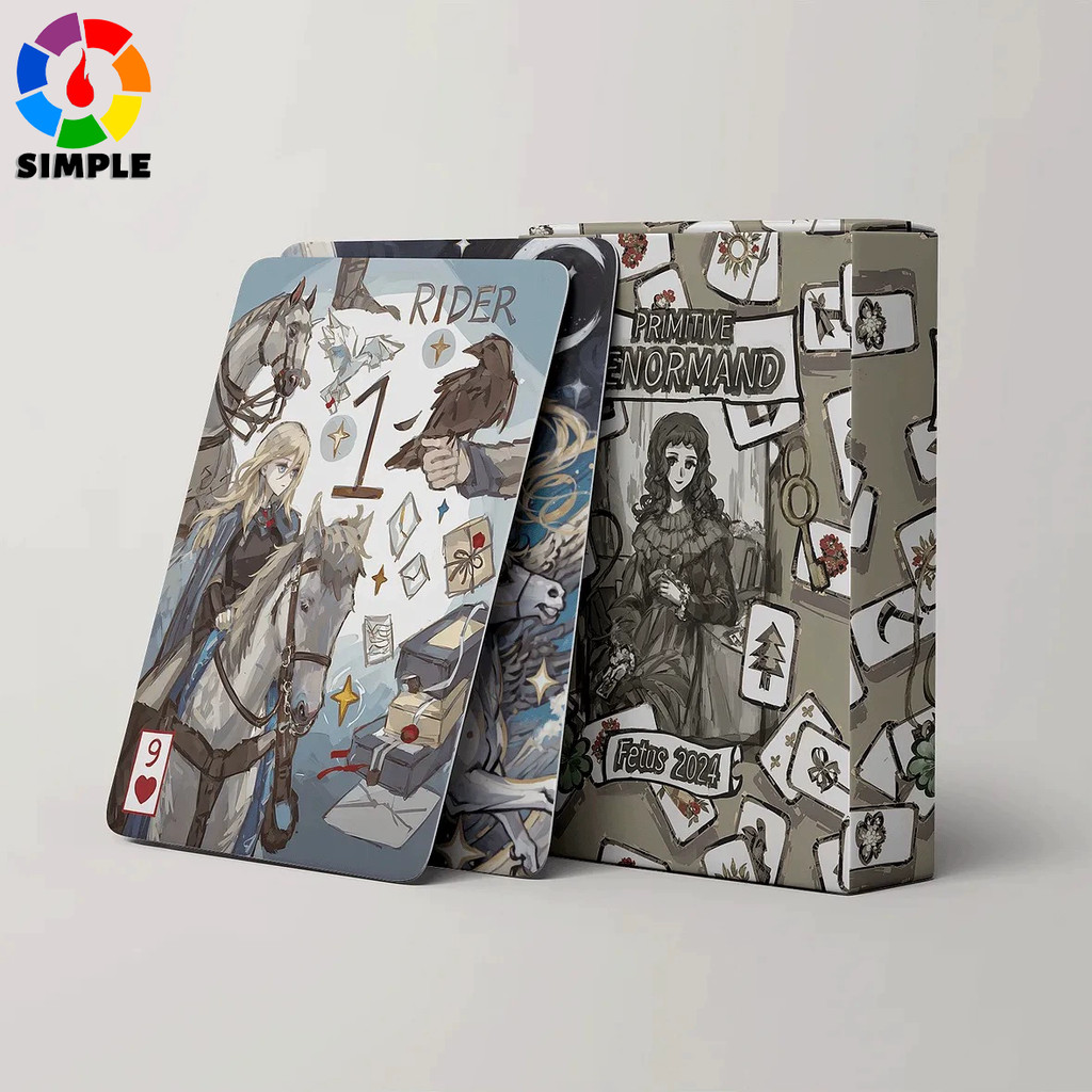 Primitive Lenormand Deck Rana System 42 Pcs Beginner-Friendly Lenormand Cards 9*6cm