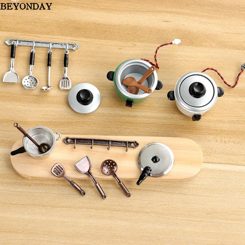 BEYONDAY Dụng cụ nấu ăn thu nhỏ Thìa nội thất nhà búp bê Đồ nấu ăn Phụ kiện búp bê
