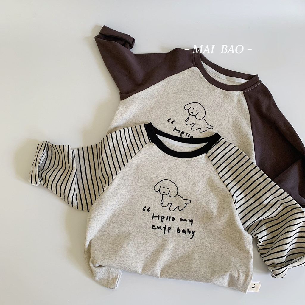 Áo thun trẻ em 2025 Nam Nữ Quần áo mùa thu Áo dài tay Huzhou Đan Quần áo trẻ em jz990