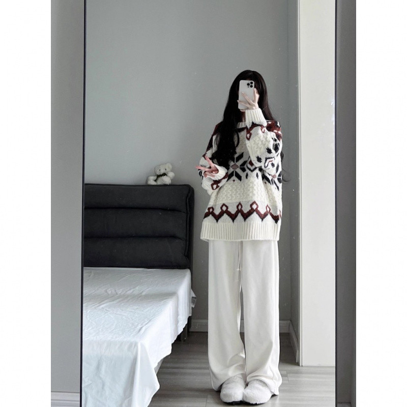 Áo len Nữ dệt kim Thu Đông Sọc Dệt Kim Phong Cách Mới | BigBuy360 - bigbuy360.vn