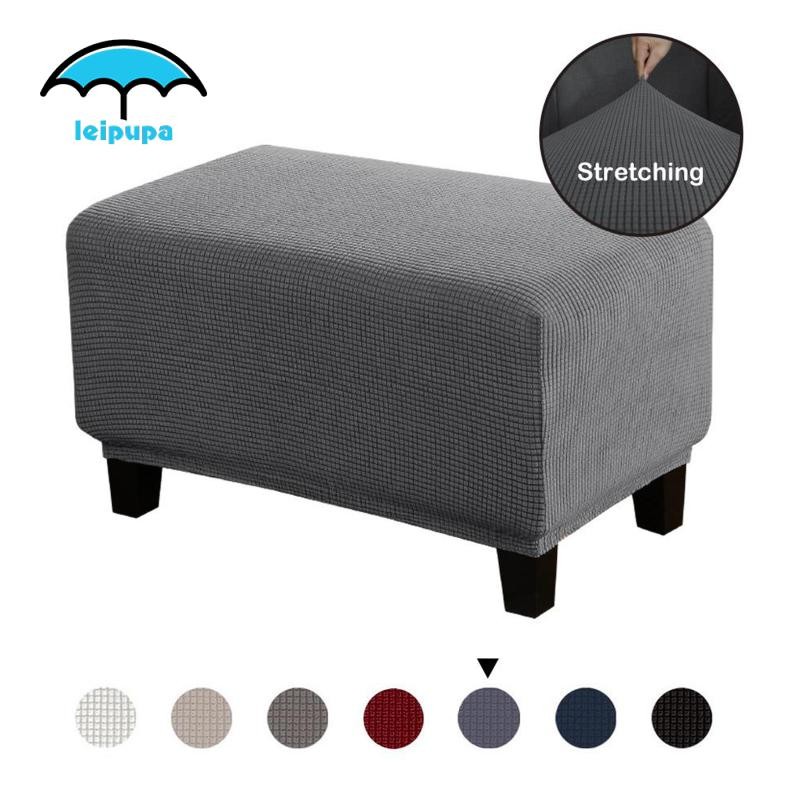 Footstool Cover Hình Chữ Nhật Ottoman Slipcovers Bảo Quản Chỗ Để Chân Bảo Vệ Pouf