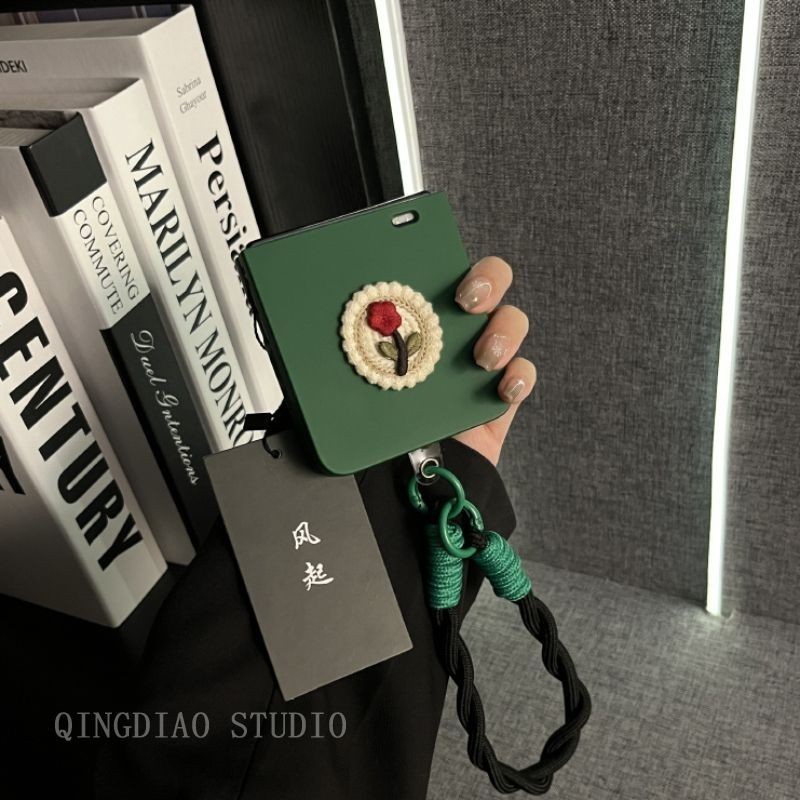 Libero Flip 5G Vỏ Cho ZTE Libero Flip Nubia Flip 2 Flip2 DIY Hoa Huy Hiệu Chân Đế Dây Treo Vỏ Điện T