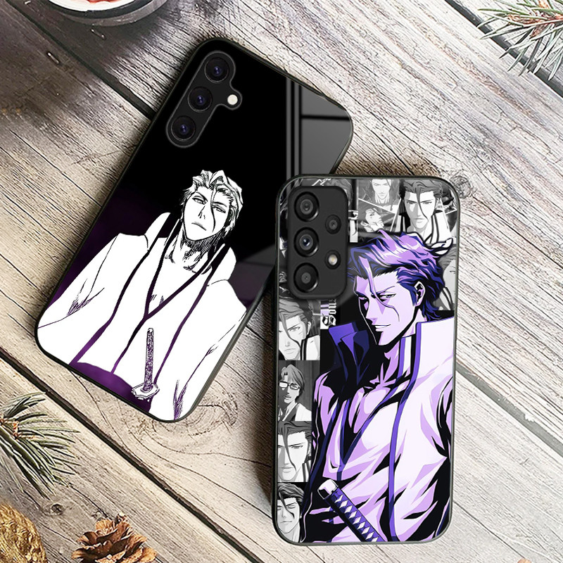 Ốp điện thoại thủy tinh Sosuke Aizen Bleach 02 cho Samsung Galaxy A14 A16 A30 A22 A32 A33 A15 A35 A4