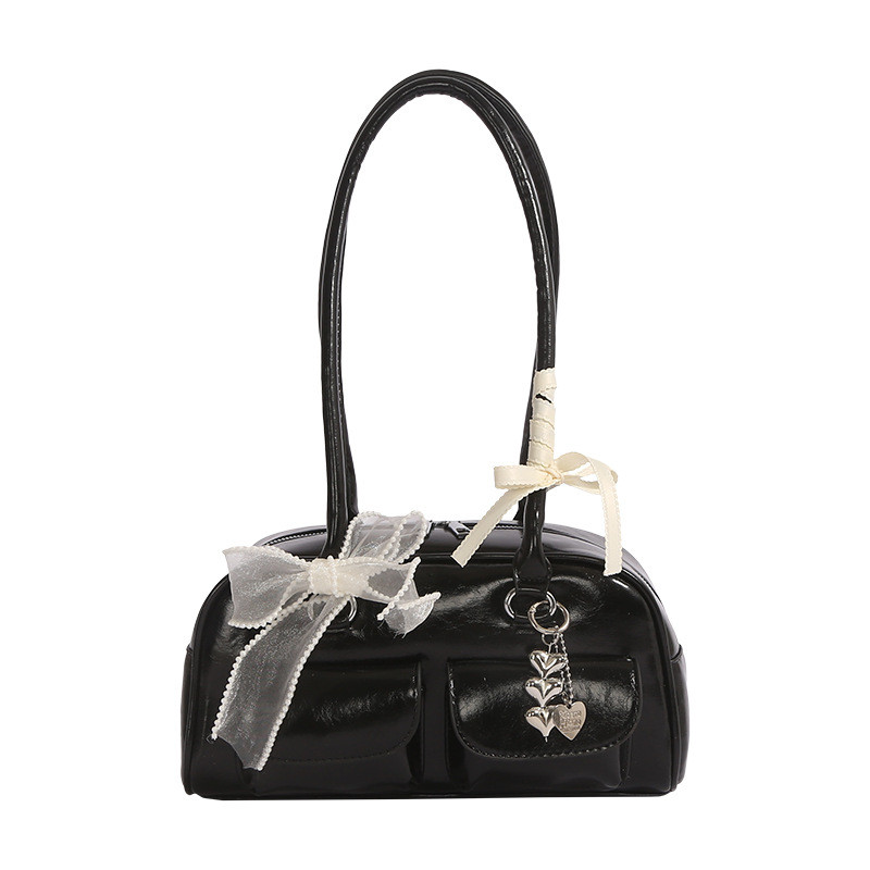 [Popular] Bowling Bag Large Capacity One-Shoulder Underarm Bag Commuter Boston Women's Bag 6YzA